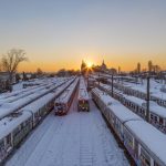 雪のハイダルパシャ駅