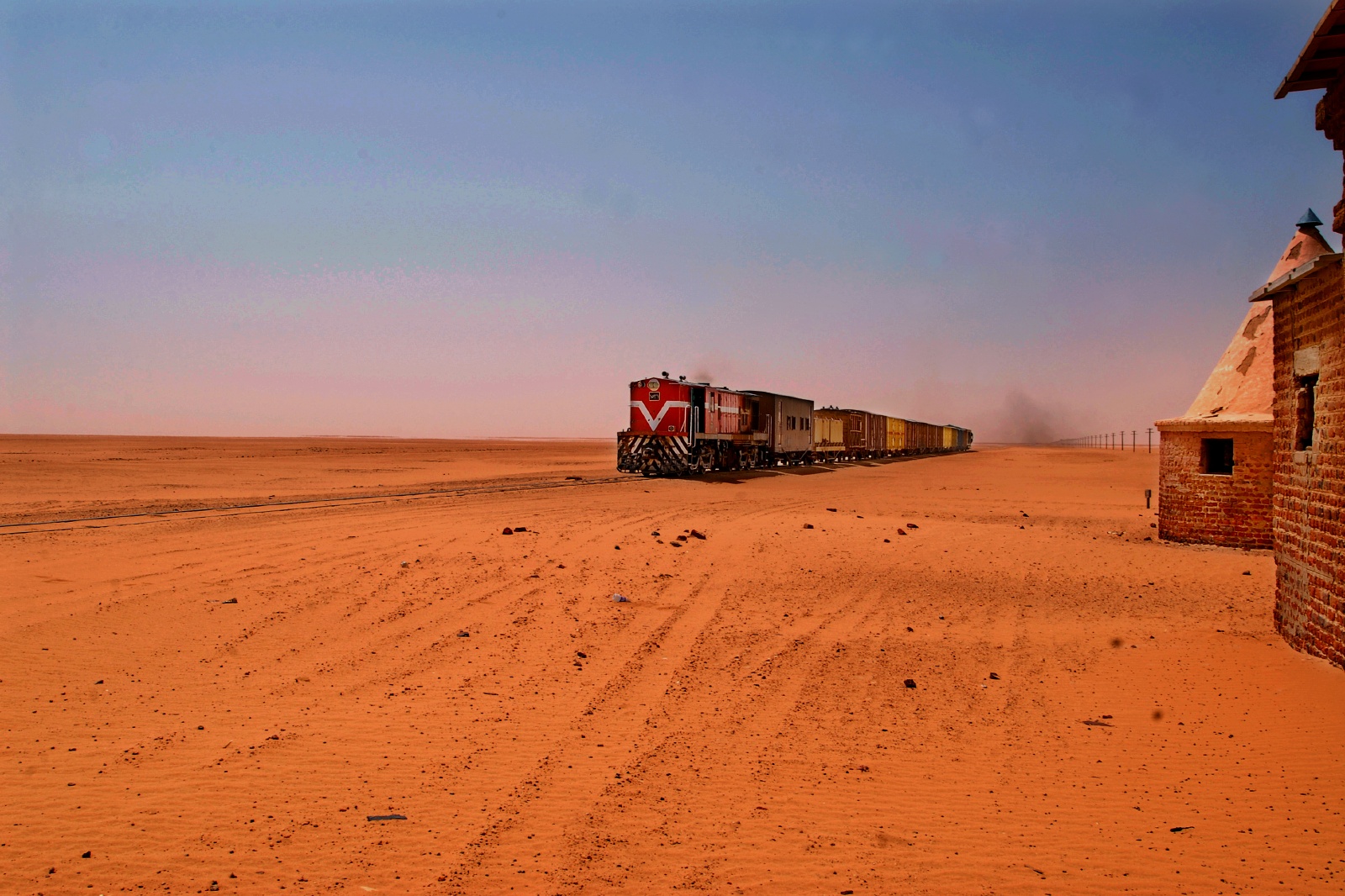 スーダンの鉄道　アフリカの鉄道風景