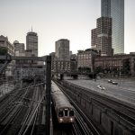 ボストン　アメリカの鉄道風景